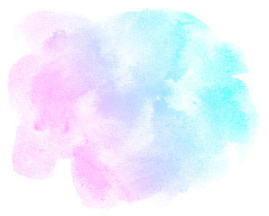Abstract pink watercolor on white background.This is watercolor splash.It is drawn by hand.