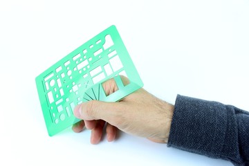 Plastic stencil isolated