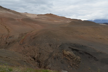 Fototapeta na wymiar Landschaft an der Krafla auf Island