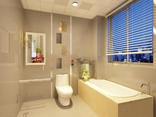 rendering of a Bathroom interior.