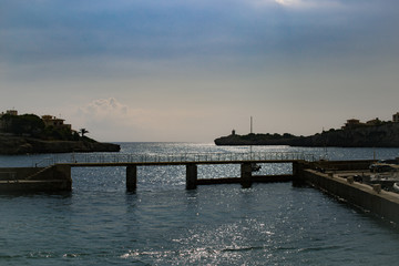 Fototapeta na wymiar Mallorca - Spain-Porto Cristo Panorama Blick auf das Mittelmeer Bucht