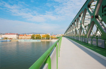 BRATISLAVA, SLOVAKIA, OCTOBER - 27, 2016: The new "Old bridge"