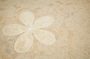 Background and texture with Washed sand flower pattern