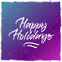 Obraz na płótnie Canvas Happy Holidays Christmas and New Year greeting card