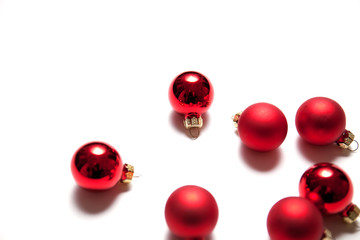 Red Christmas baubles