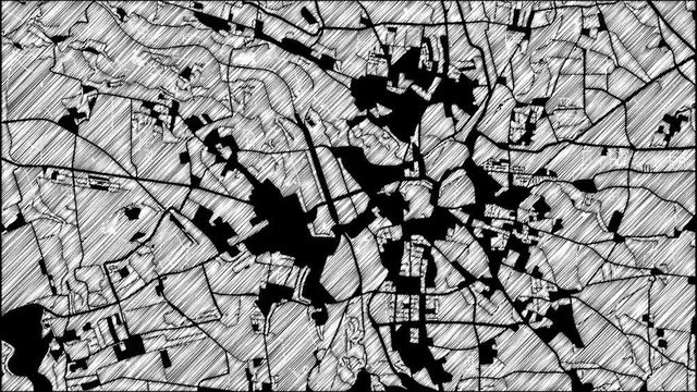 Leipzig Karte Animation Skizze 4K