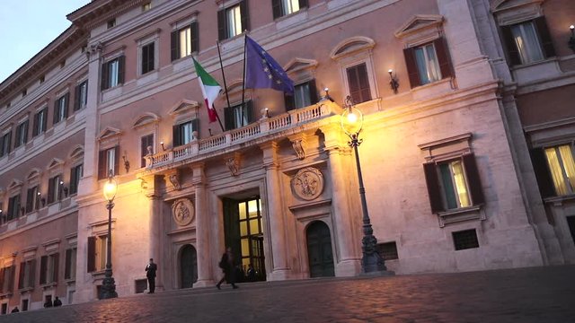 Montecitorio palace, the seat of the Italian Chamber of Deputies.