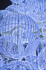 Blue Light Orbs Background