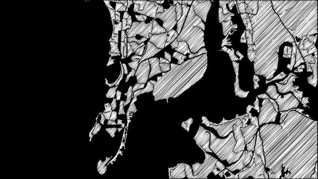 Mumbai Karte Animation Skizze 4K