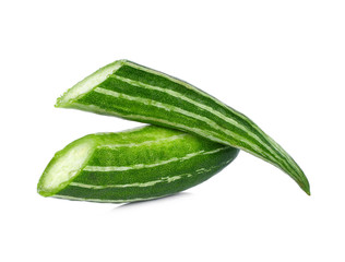 Snake gourd on white background