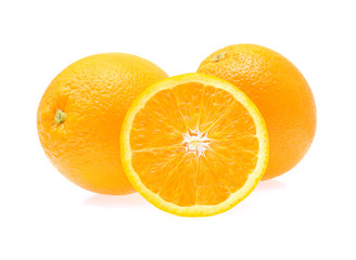 orange slice on white background