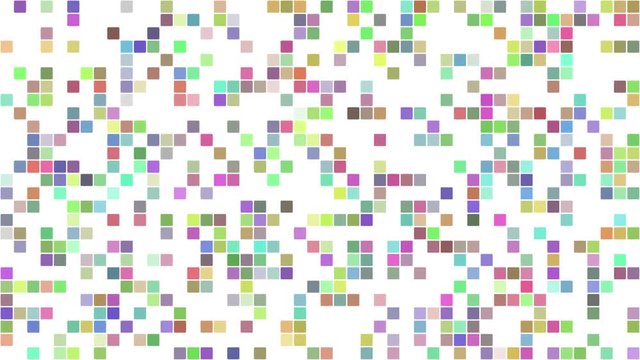 Multicolored pixel square mosaic background