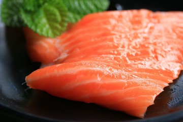 salmon sashimi