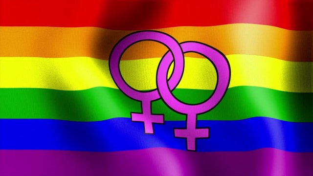 10570 waving rainbow flag venus female sign
