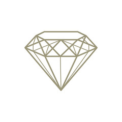 Diamond. Jewel. Decoration. Vector, contour icon