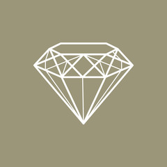 Diamond. Jewel. Decoration. Vector, contour icon