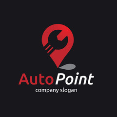 Auto Point logo, Car services logo template.