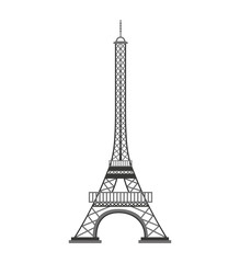 eiffel tower paris landmark vector illustration design