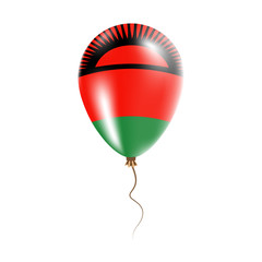 Obraz premium Malawi balloon with flag. Bright Air Ballon in the Country National Colors. Country Flag Rubber Balloon. Vector Illustration.