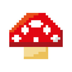 Obraz premium fongus game pixelated icon vector illustration design