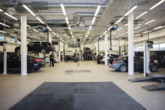 Interior of auto repair shop