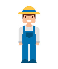 farmer character isolated icon vector illustration design