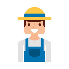 farmer character isolated icon vector illustration design