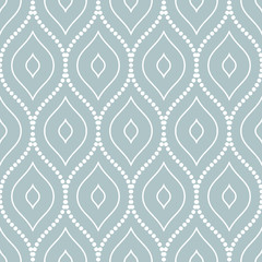 Seamless ornament. Modern geometric pattern with repeating elements. Blue and white pattern