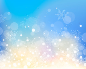 Fototapeta na wymiar Winter background with snwoflakes
