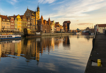 Obraz premium Gdansk,Poland,September 2016:Cityscape of Gdansk in Poland