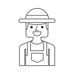 farmer character isolated icon vector illustration design
