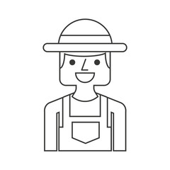 farmer character isolated icon vector illustration design