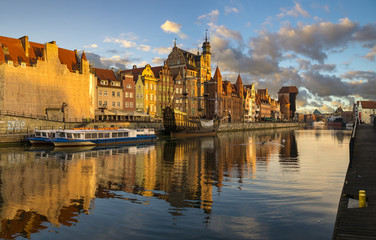 Obraz premium Gdansk,Poland,September 2016:Cityscape of Gdansk in Poland