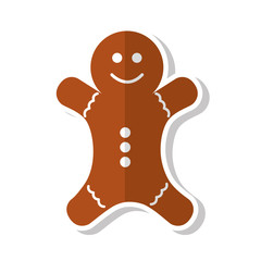 christmas ginger bread decorative icon vector illustration design