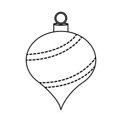 christmas ball decorative icon vector illustration design