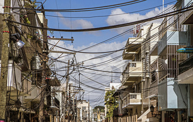 Stromleitungen in Santo Domingo