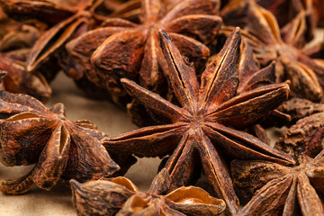 Badian Or Star Anise. Closeup. Macro.