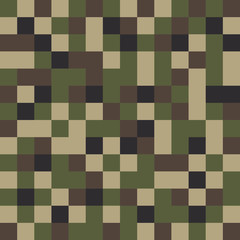 Square camouflage pattern background seamless. 