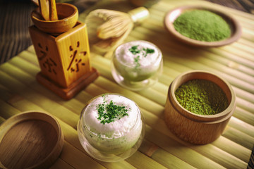 Green tea matcha latte
