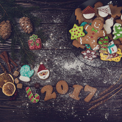 Gingerbreads for new 2017 years