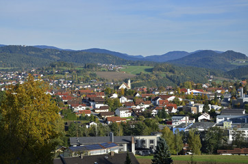 Obraz premium Ansicht von Viechtach, Bayerischer Wald