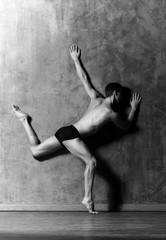 Ballet dancer performing in a studio