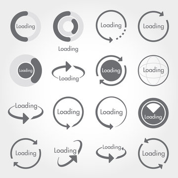 set of loading icons