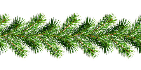 Christmas pine tree twigs garland