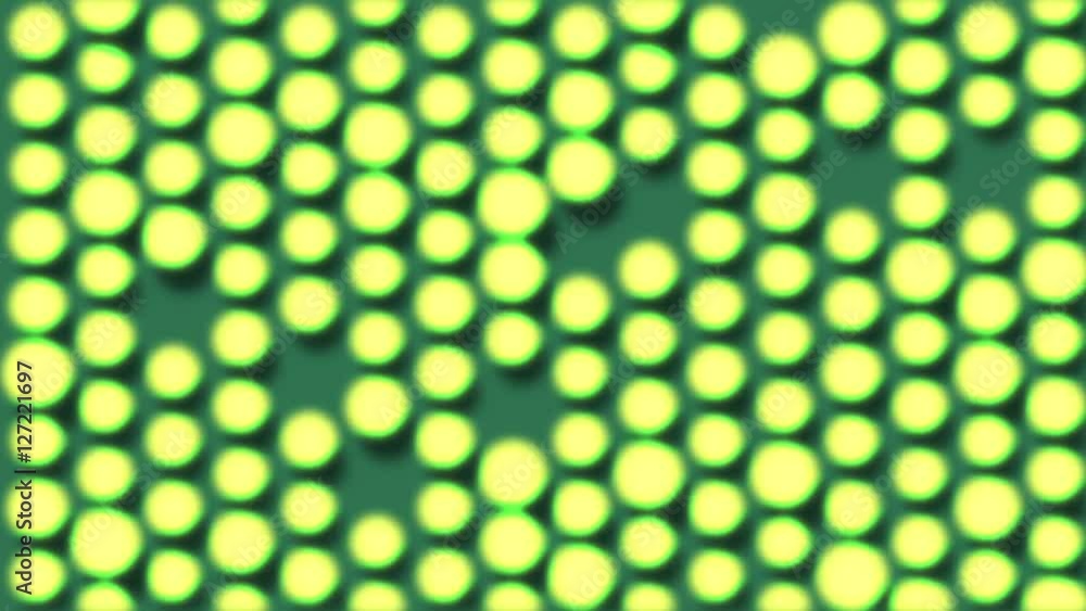 Poster glowing dots popping up and disappearing. abstract animation background.
