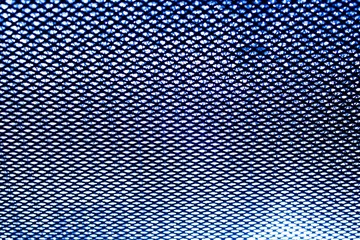 Blue grid background in the kitchen