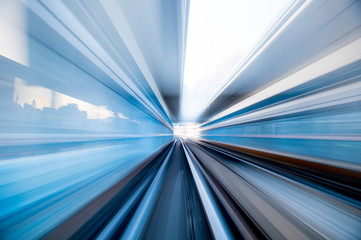 Speed motion in urban highway road tunnel