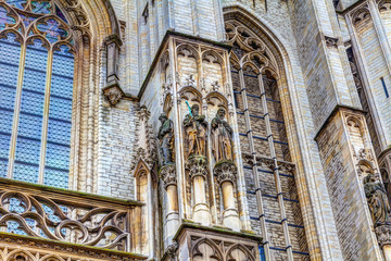 Obraz premium The Cathedral of Our Lady is a Roman Catholic cathedral in Antwerp, HDR Image.