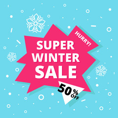 Super winter sale banner