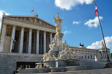 The Austrian Parliament Building in Vienna